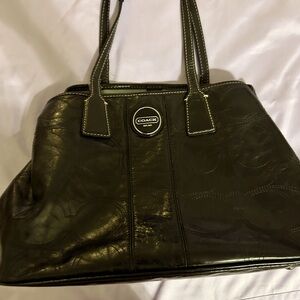 Coach Purse with Kisslock Closure